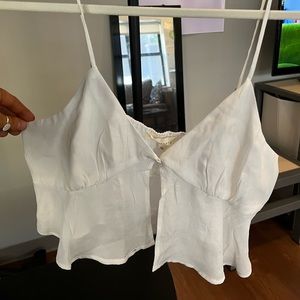 Pacsun LA Hearts White Flowy Tank Top